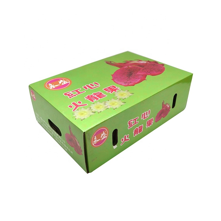 Green Recyclable Custom Corrugated Fruit Shipping Paper Gift Packaging Box
