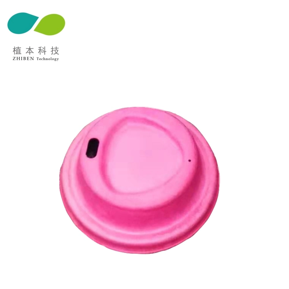Colorfully Biodegradable Paper Drinking Pink Coffee Cup Lid