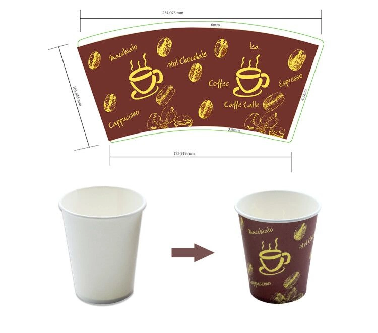 10oz Green Simple High Quality Paper Cup with Lid