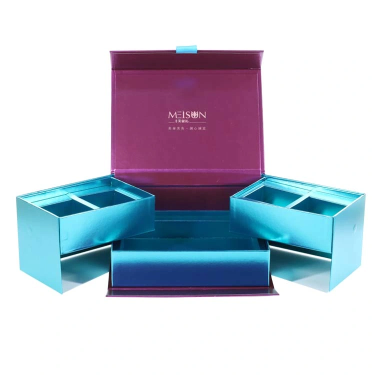 Book Shape Embossed Logo Custom Boxes, Luxury Display Paper Packaging Desert Paper Box for Gift