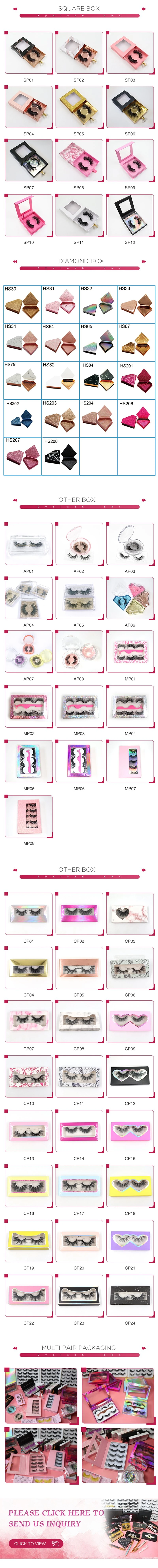 Rectangular Paper Drawer Packaging Box Lash Packaging for 5D Mink Eyelashes Private Label