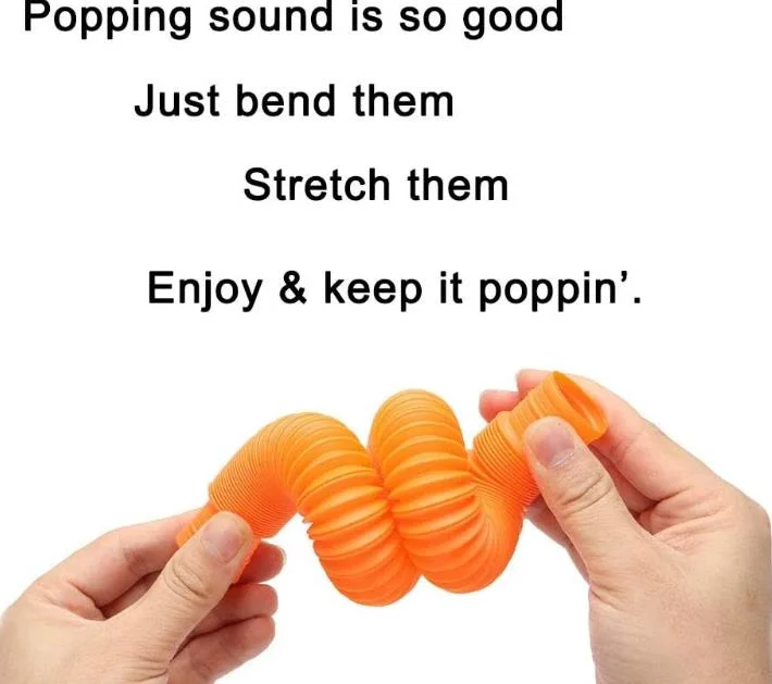 Fidget Pop Tube Toys for Kids and Adults, Pop Multi-Color Tubes (Toobs) Sensory Toy