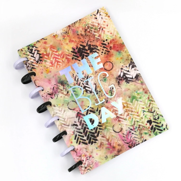 Cmyk Printing Coloring Disc Notebook, Different Designs DIY Coloring Notebook