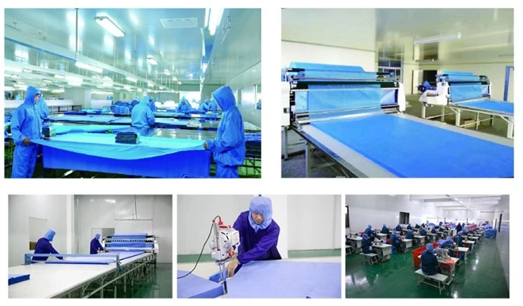 Factory Direct Sales Disposable Body Apron Disposable Civil White/Blue Isolation Gowns