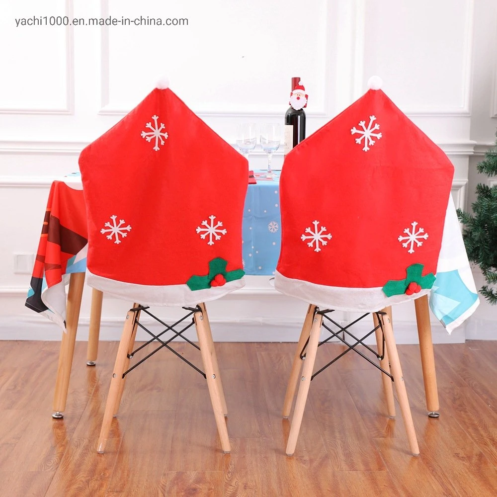 Wholesale Christmas Decoration Tablecloth Snowflake Chair Cover Christmas Ornaments