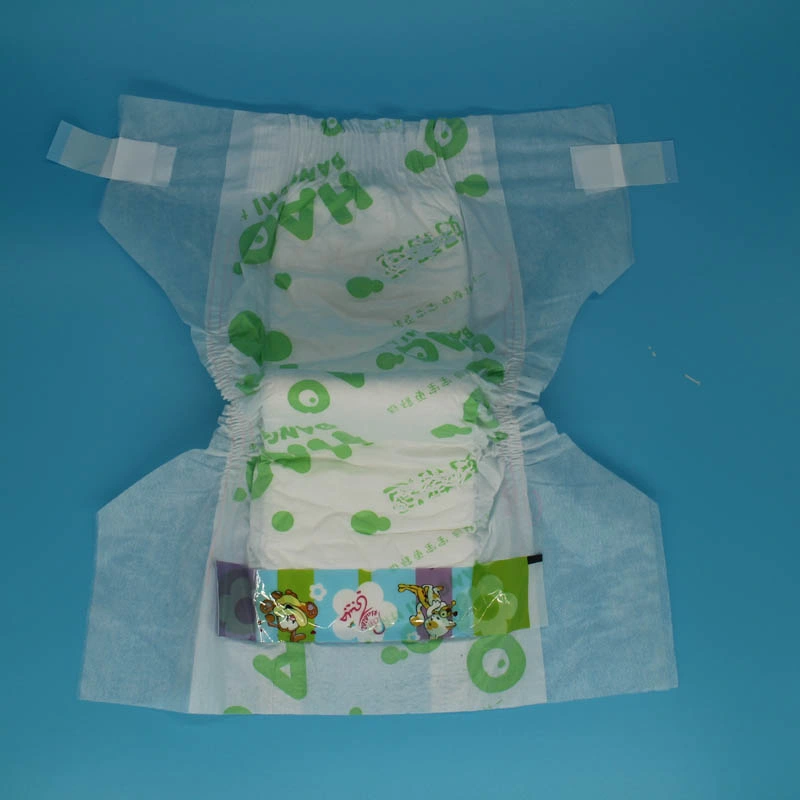 Cheap Colored Disposable Printing Paper Baby Diapers with PE Film for Kenya