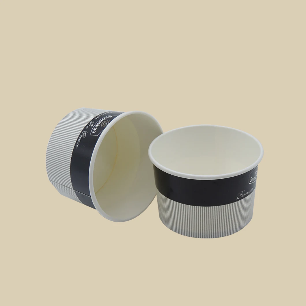 Custom Printed Ice Cream Cup 100% Biodegradable PLA Ice Cream Paper Cup