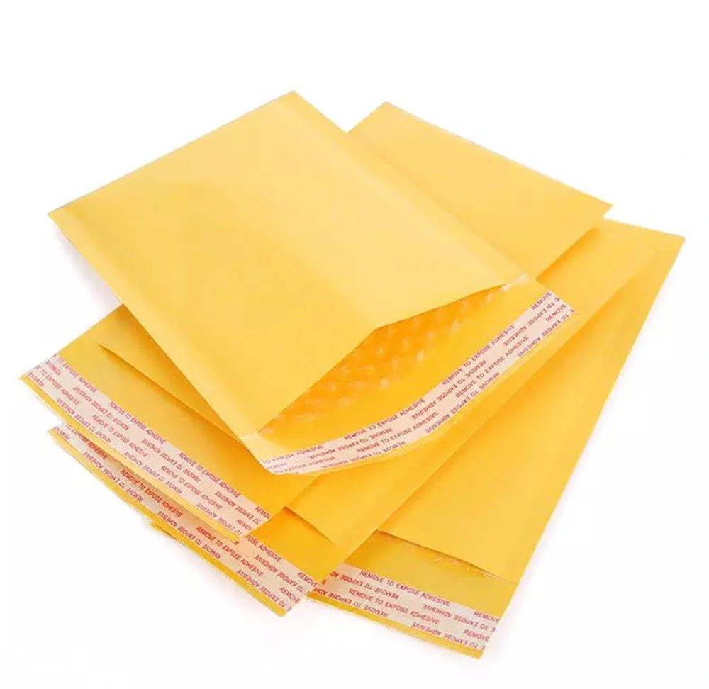 Recycled Durable Orange Kraft Paper Bubble Mailers Padded Envelopes