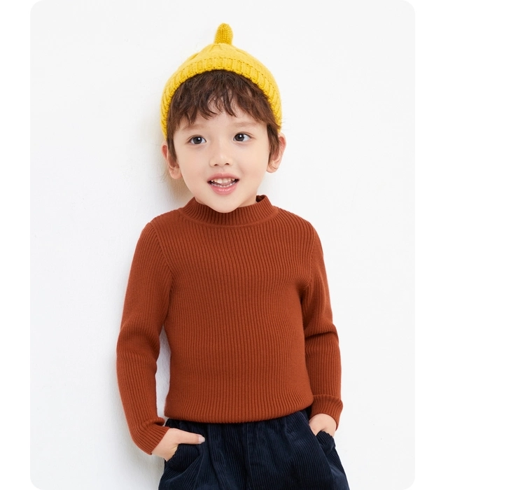 Cute Kids Solid Color Knitted Patterns Children's Fancy Sweater Cardigan Outwear for Girl Kids
