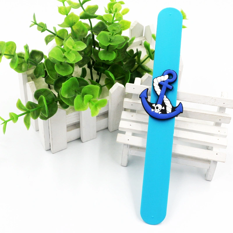 New Environmentally Friendly Children's Silicone Rubber Bracelet with Plastic Soft Wristband
