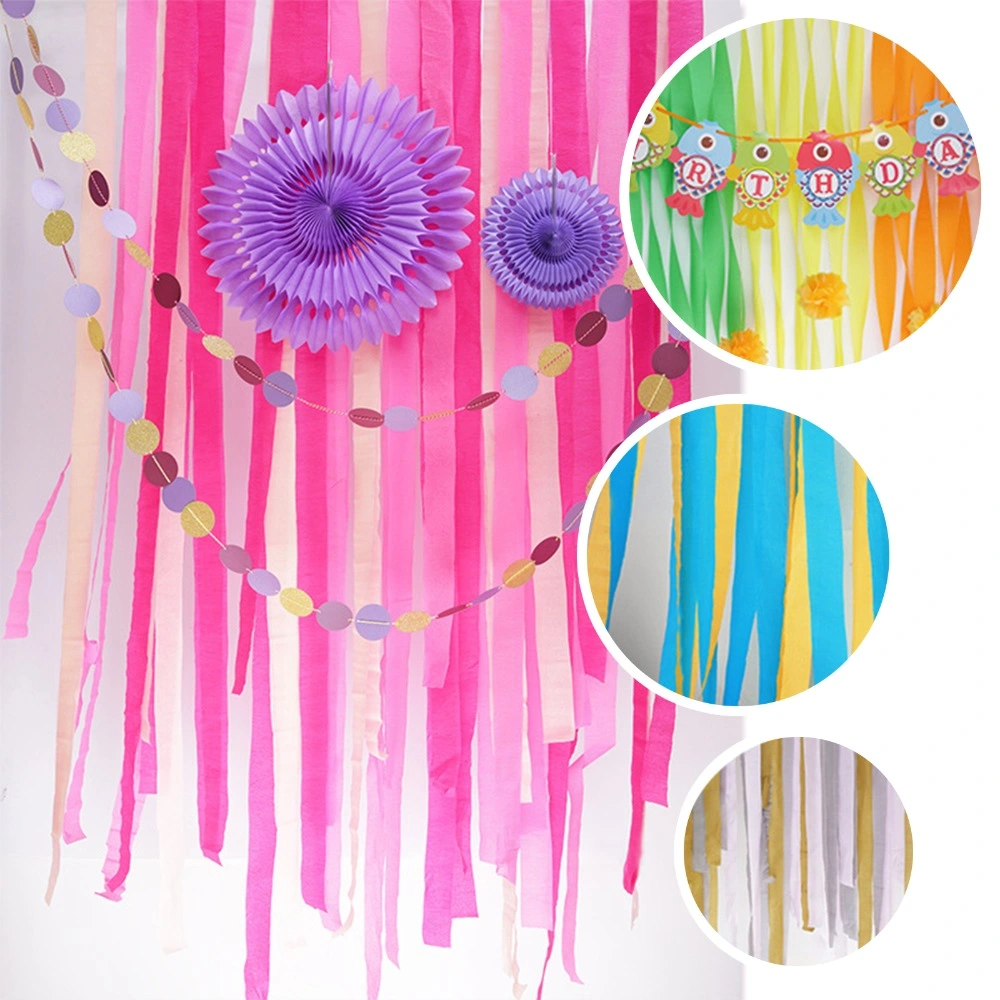 Gift Wrap Paper Tissue Wrapping Paper Colorful Crepe Paper Streamer for Birthday Party Backdrop Decorations