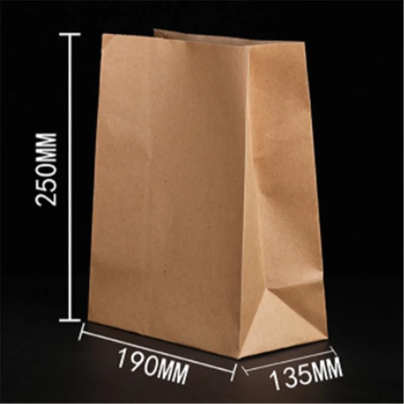 Kraft Paper Bag, Bread, Toast, Baked Food, Coated and Oil-Proof Packing Bag