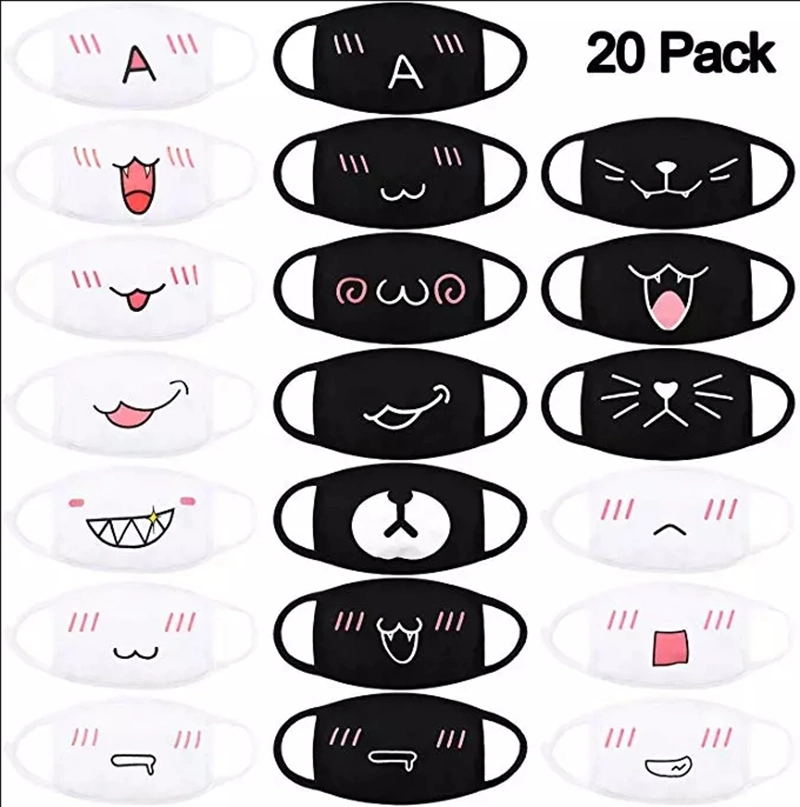 Custom Face Mask Reusable Washable Anti-Haze Simple Pure Color Printed Cotton Face Mask for Adults