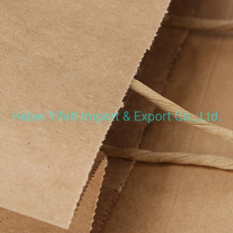 Large Capacity Recycled Cheap Price Brown Kraft Paper Shopping Bag with Twisted Paper Handle