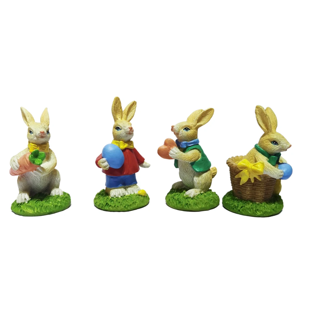 Decoration Garden Bunny Statues Easter Gifts Miniature Animal Sculpture Easter Gift Rabbit Resin Figurines