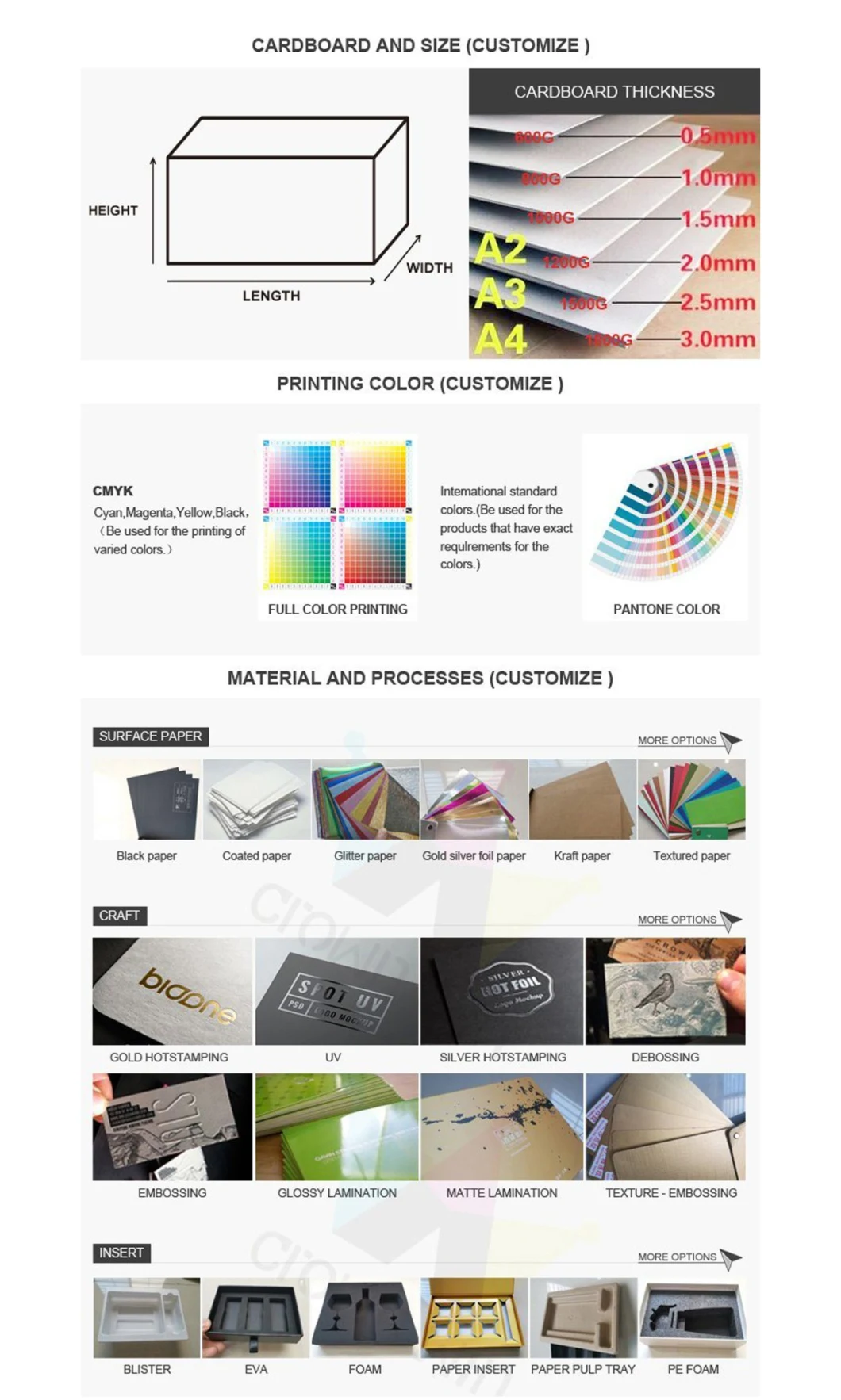 Elegant Printed Folding Paper Storage Packing Packaging Box