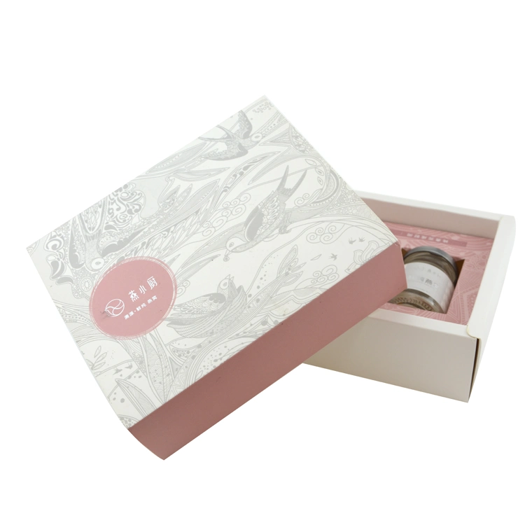 Pink Cosmetic Folding Paper Box Paper Sleeve Inlay
