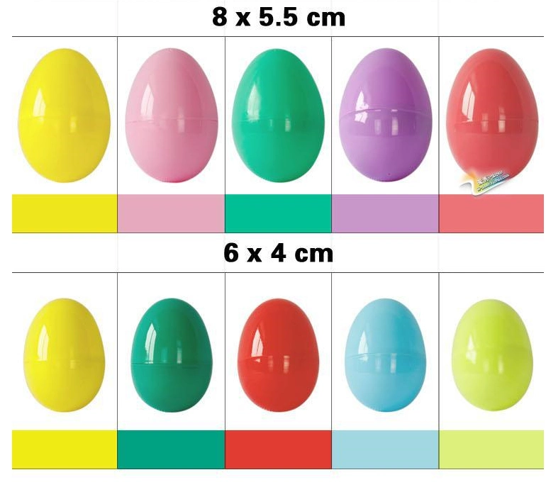PP Easter Egg Plastic Capsule Halloween Egg Plastic Easter Egg Colorful Egg