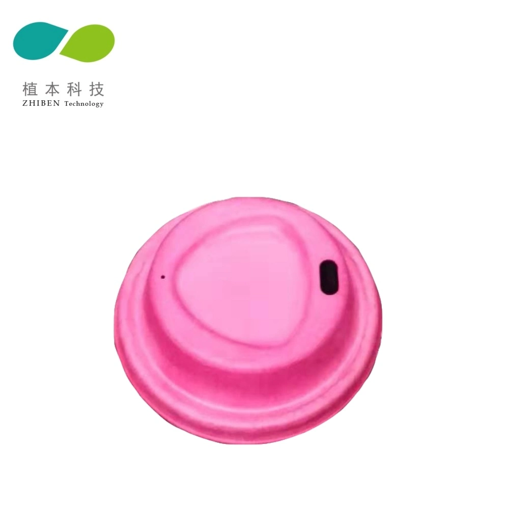 Colorfully Biodegradable Paper Drinking Pink Coffee Cup Lid