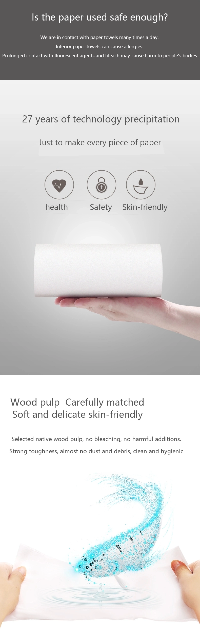 Recycled Pulp Jumbo Roll Toilet Paper Tissue Paper