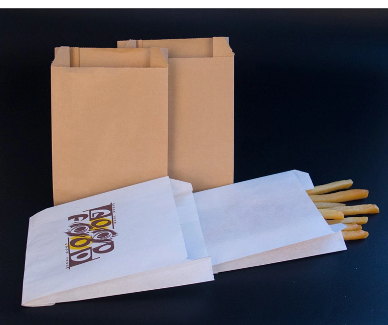 Cheap Price Paper Bags Fast Food Disposable Oil Proof Paper Packing Bag