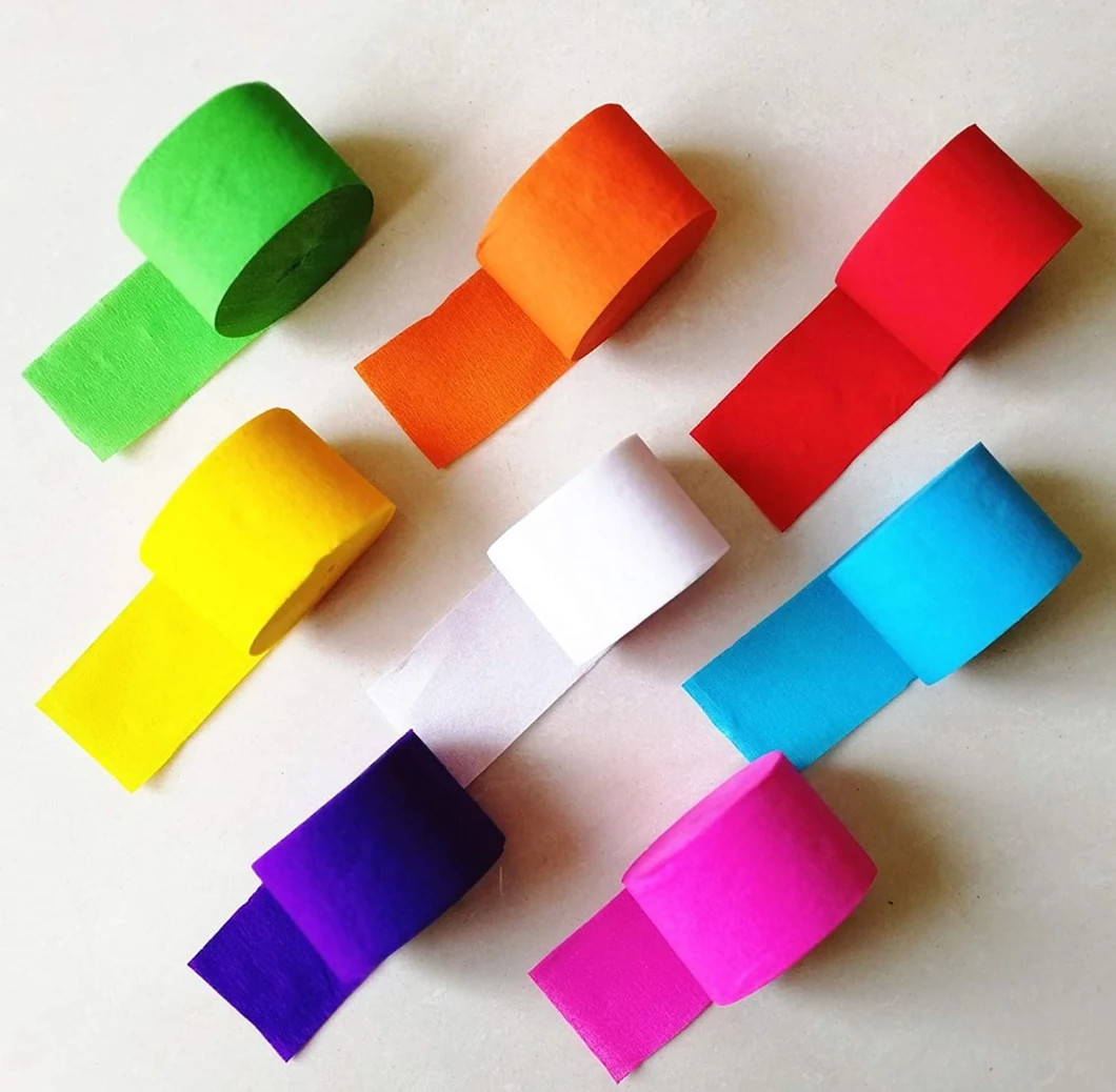 Coloured Crepe Paper Streamer Party Decoration