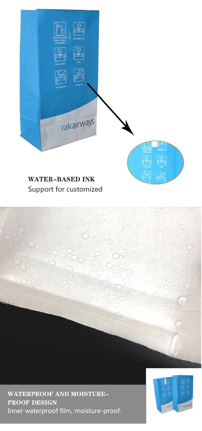 OEM Custom Printing Sickness Vomit Double Glued Paper Bag Water Proof