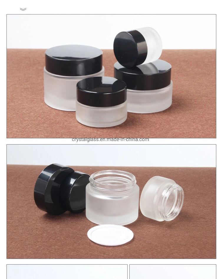 China Glass Lotion Pump Bottles with Black Pump Head and Caps