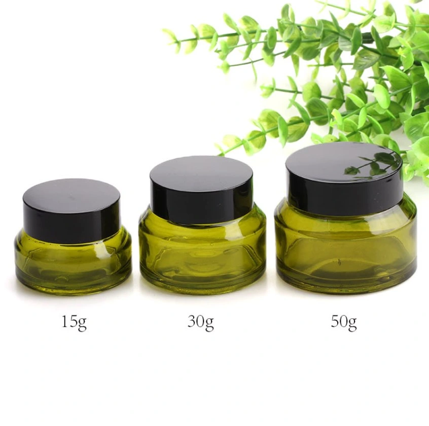 Olive Green 15g 30g 50g Cream Jar Bottle Shoulder Cream Bottle Cosmetic Packaging Container Jar