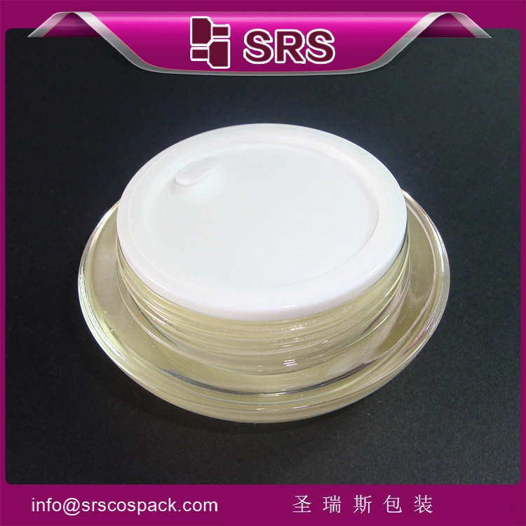 Wholesale Pearl White 120ml Cream Plastic Cosmetic Luxury Jars