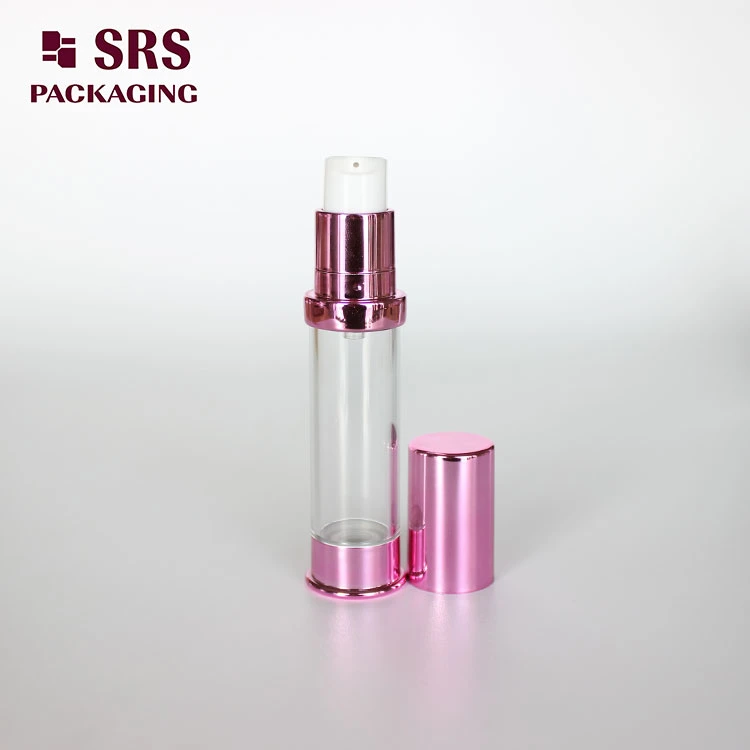 Transparent Round Cosmetic Containers Eye Serum Airless Bottle 10 Ml