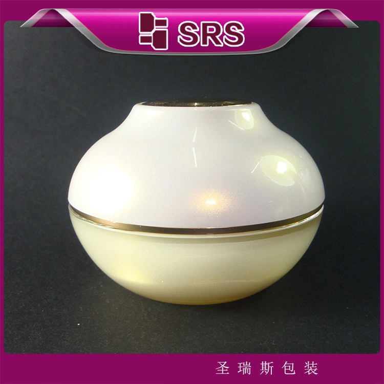 Wholesale Pearl White 120ml Cream Plastic Cosmetic Luxury Jars