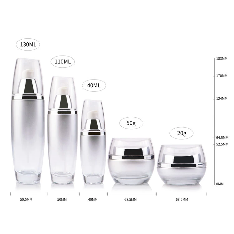 Custom Glass Cosmetic Bottles Packaging Set Pump Lotion Bottle 100ml 120ml Pet Bottle with Pump