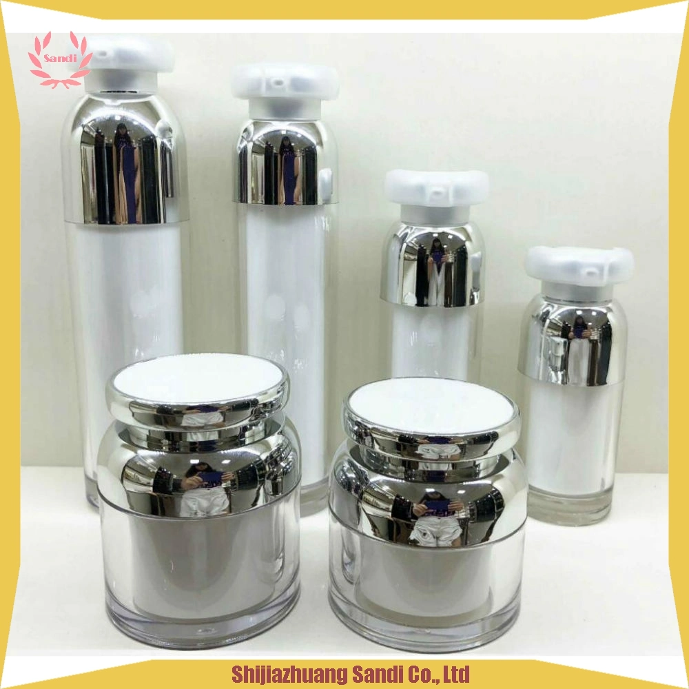 Airless Bottle Acrylic Cream Jar and Bottle 15ml 30ml 50ml 100ml Cosmetic Jar and Bottle