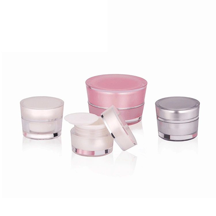 Cosmetic Containers Round Acrylic Jar Plastic Cosmetic Cream Jar
