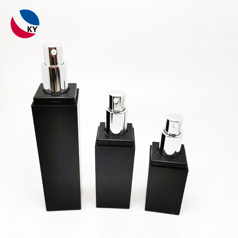 Whosale Empty Black Acrylic Airless Pump Bottle 30ml Matte Frosted Finish Plastic Cosmetic Packaging Bottle