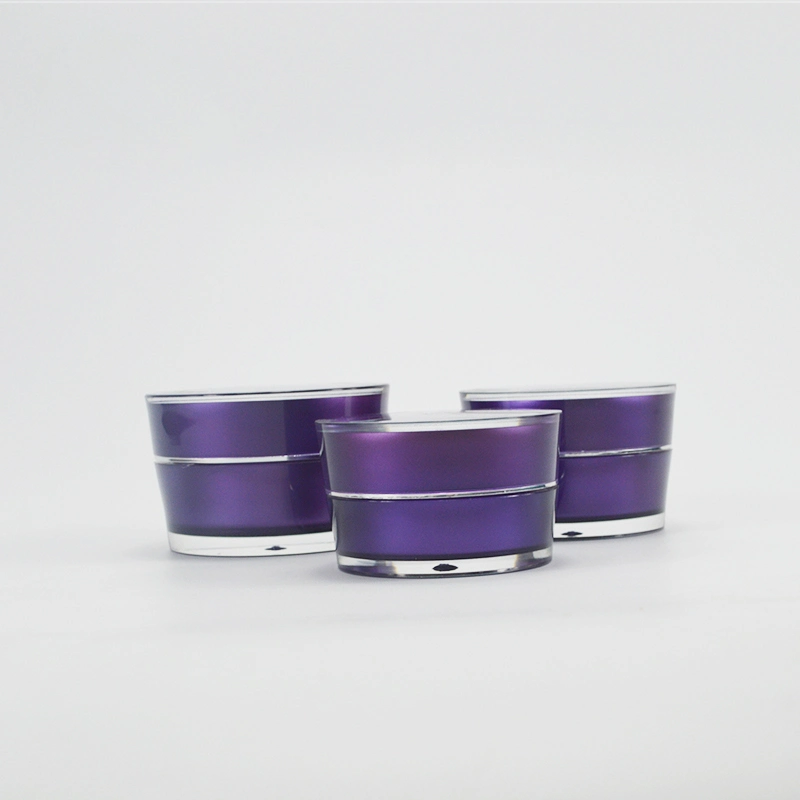 Warehouse Acrylic Cream Jar 15g 30g 50g Plastic Purple Color Face Cream