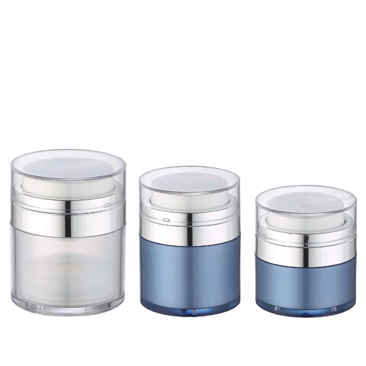 Round 50ml Airless Jar Cosmetic Airless Cream Pump Jar