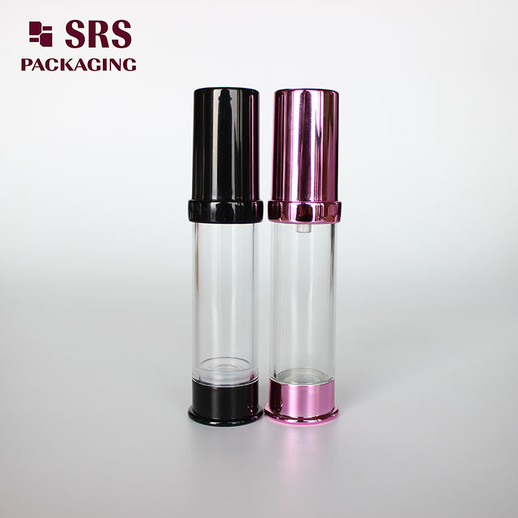 Pocket Container Small Black Empty 10ml Airless Pump Bottle