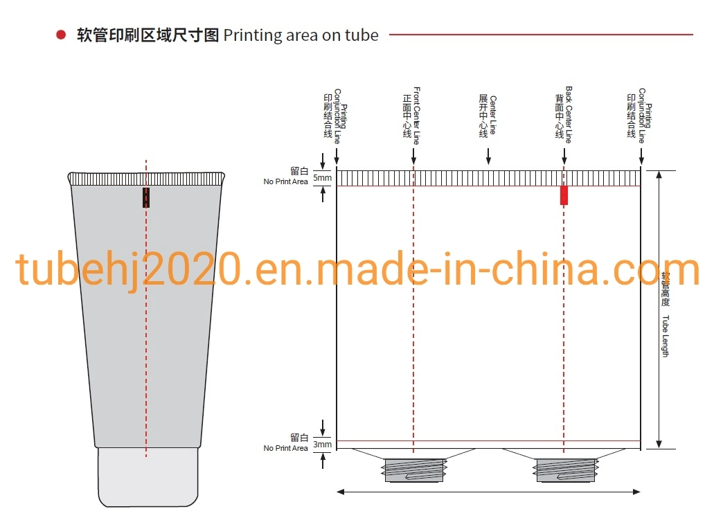 Plastic Tubes Cosmetic Hand Cream Plastic Soft Tube Cosmetic Packaging Bulk Tube