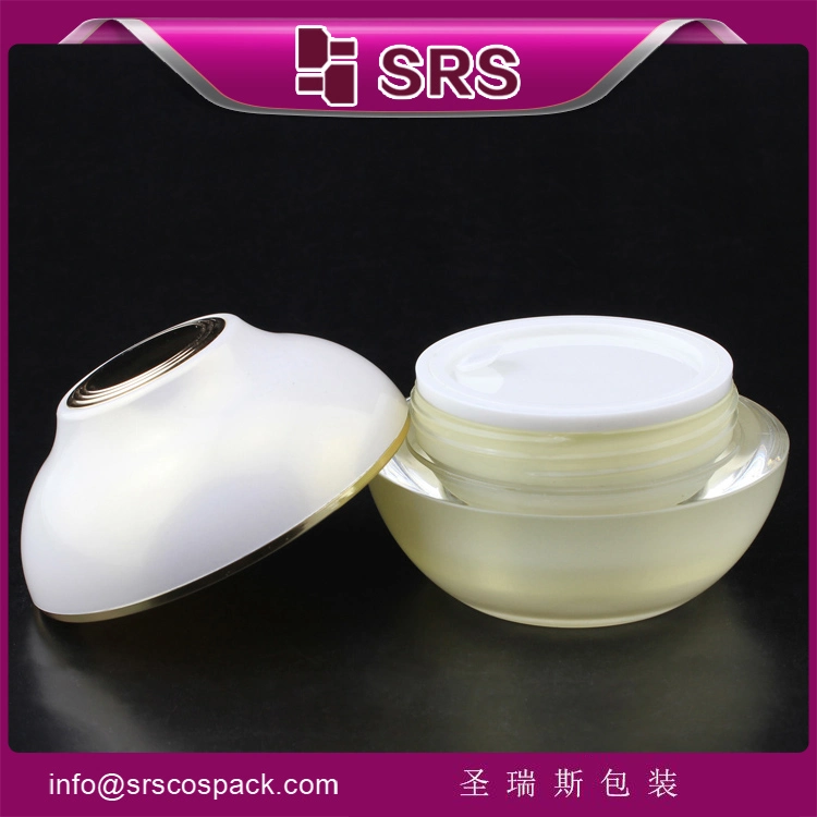 Wholesale Pearl White 120ml Cream Plastic Cosmetic Luxury Jars