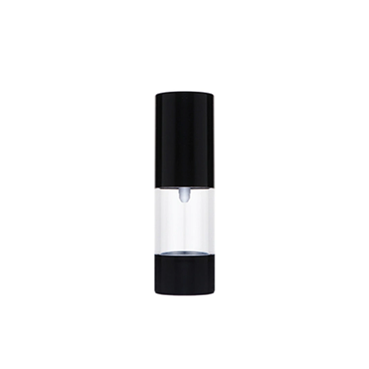 Black Round 15ml 30ml 50ml Cosmetic Vacuum Airless Spray Pump Bottle