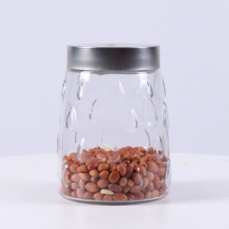 Glass Storage Jar with Lid Glass Food Storage Jars Tea Canister Candy Jars
