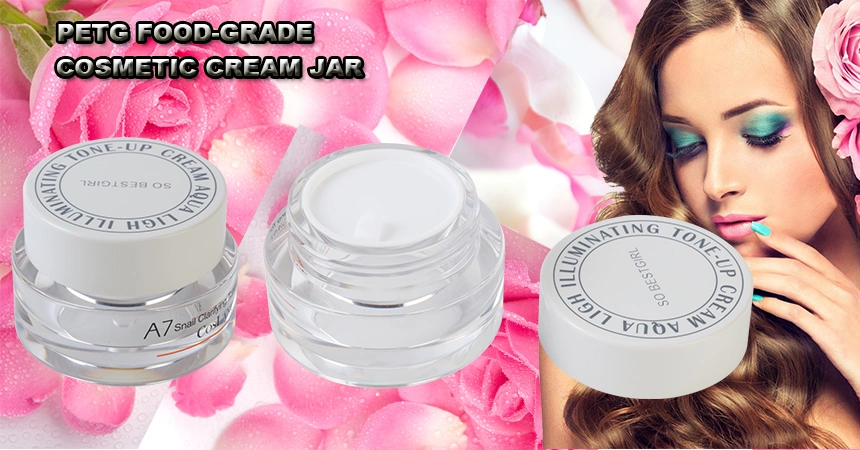 Round Shape Design Cream Acrylic Cosmetic Empty Plastic Face Cream Jar
