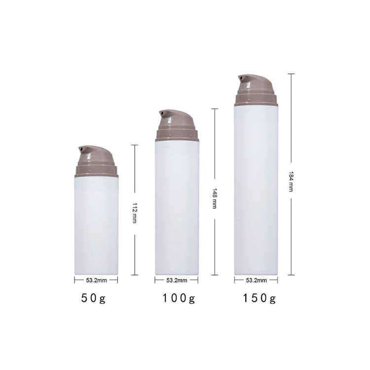 50ml 100ml 150ml 200ml Airless Plastic Pump Bottle PP Cosmetic Pump Airless Bottle