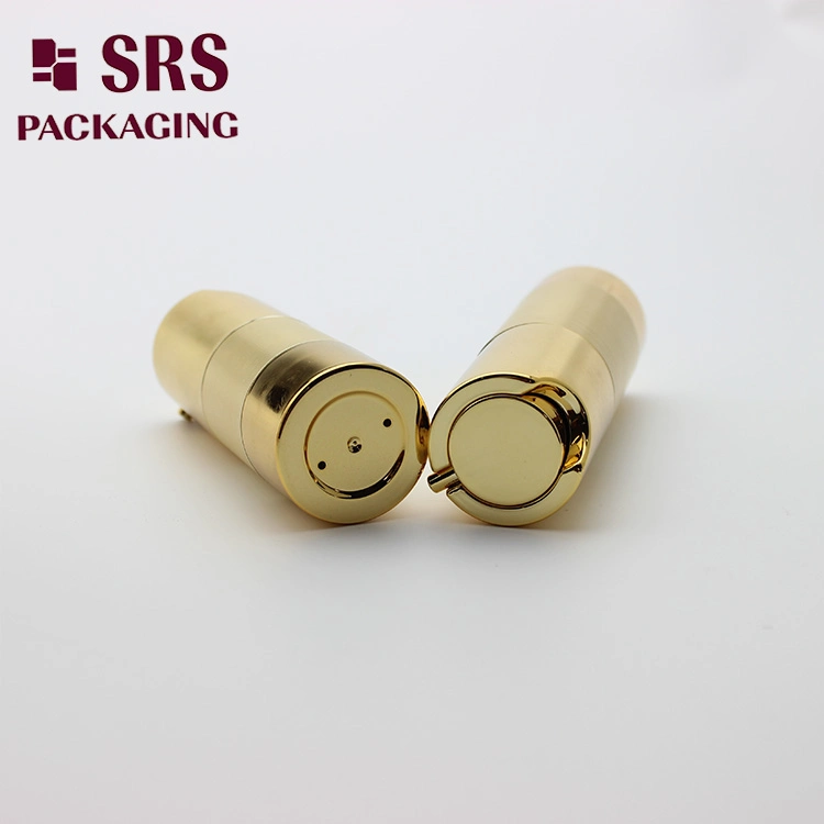 Gold Airless Pump Bottle 15ml 30ml 50ml Lotion Serum Bottle