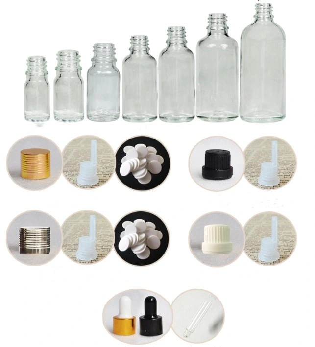 Green Glass Cosmetic Packaging Bottles Dropper Bottles Boston Bottes and Roller Glass Bottles in Green Color