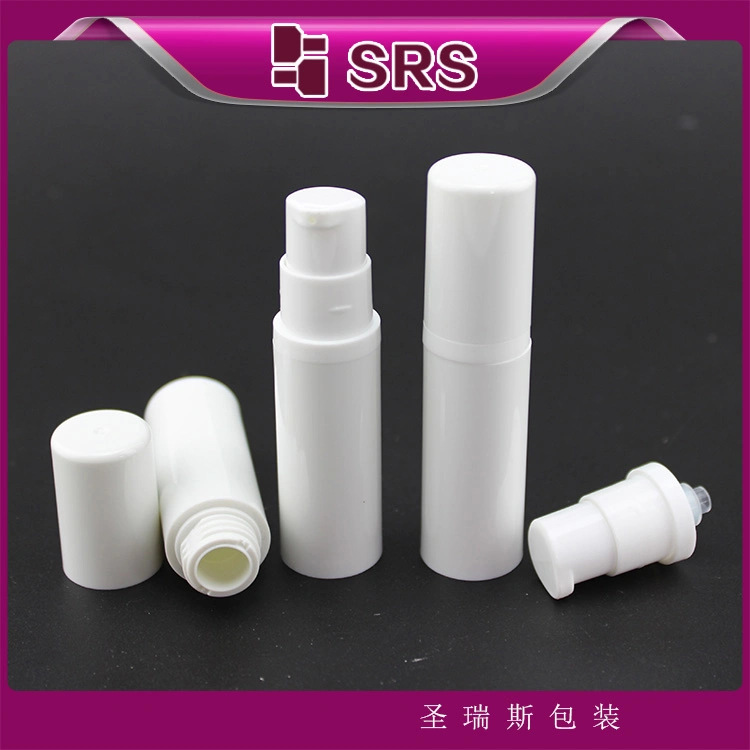 Refillable 5ml 10ml 12ml 15ml White Plastic Round Airless Spray Bottle with Fine Mist Sprayer Pump