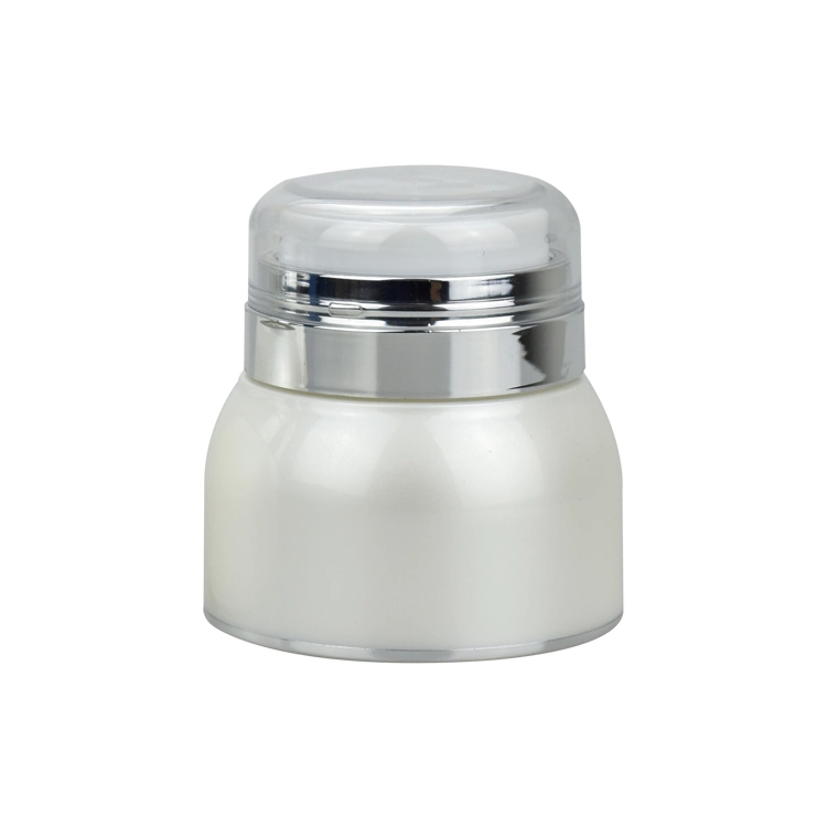 Skin Care Packaging 30g 50g Plastic Jar with Pump Peal White Airless Pump Jar for Facial Cream