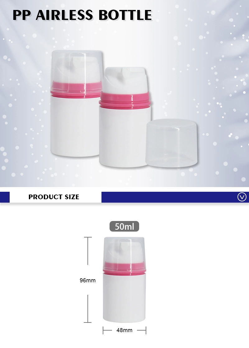 50ml Airless Cream Lotion Bottles Cosmetic Vacuum Pump Containers